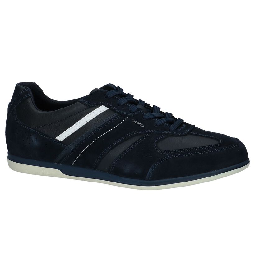 Casual Schoenen met Veters Donkerblauw Geox Renan in nubuck (212585)