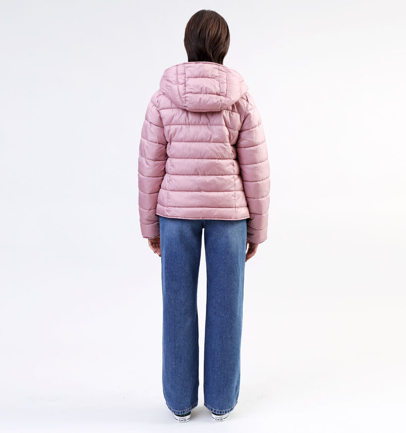 Pieces Birdie Manteau puffer en Rose pour femmes (332854)