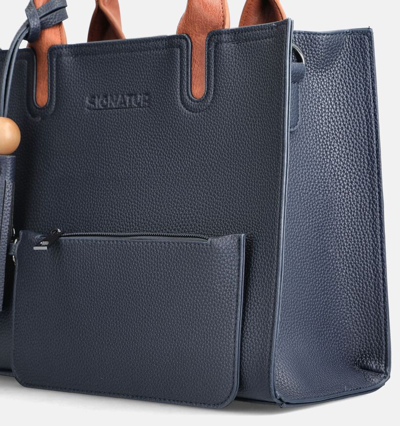 Signatur Sac &agrave; main en Bleu fonc&eacute; pour femmes (381178)
