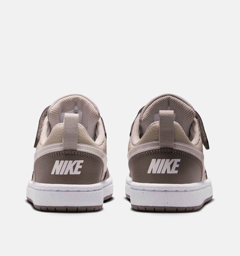 Nike Court Borough Low Bruine/Witte Sneakers voor meisjes, jongens (376158)
