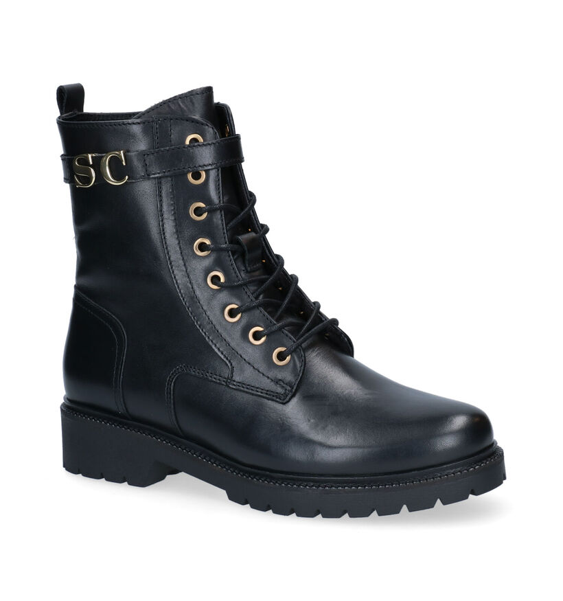 Scapa Zwarte Bottines in leer (297964)