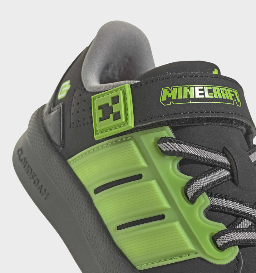 adidas Minecraft Lightorama Baskets basses en Noir/Vert pour gar&ccedil;ons (375469) - pour semelles orthop&eacute;diques