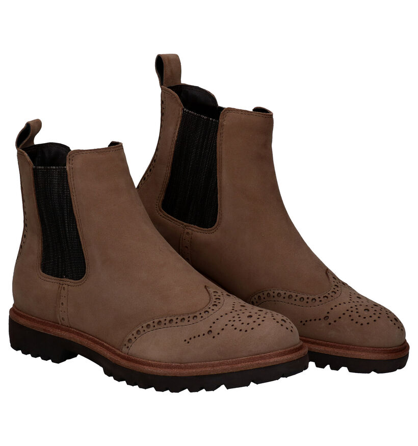 Tamaris TOUCH it Bottines Chelsea en Taupe en nubuck (280702)