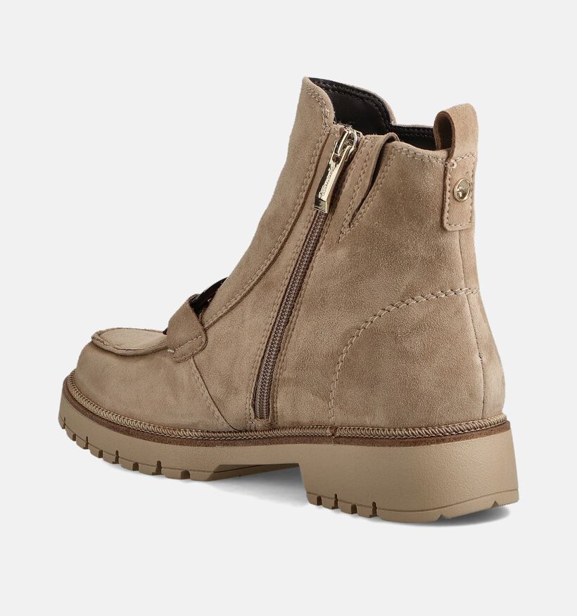Tamaris Bottines plates en Beige pour femmes (362787)