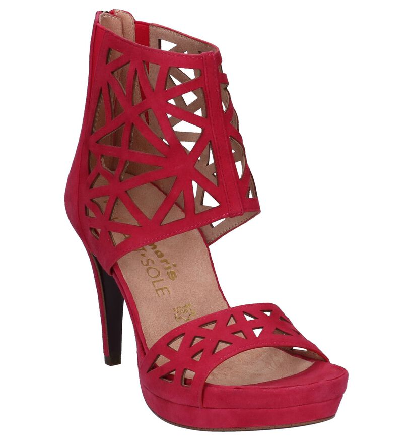 Tamaris Sandales à talons en Noir en daim (214229)