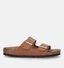 Birkenstock Arizona Zwarte Slippers in kunstleer (331483)