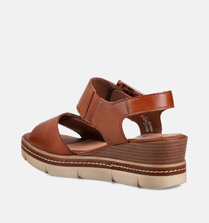 Remonte Cognac Sandalen op Sleehak voor dames (370470)