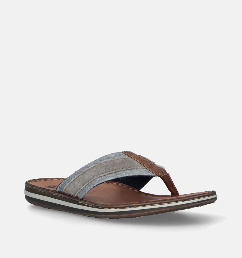 Rieker Grijze Teenslippers voor heren (339170)