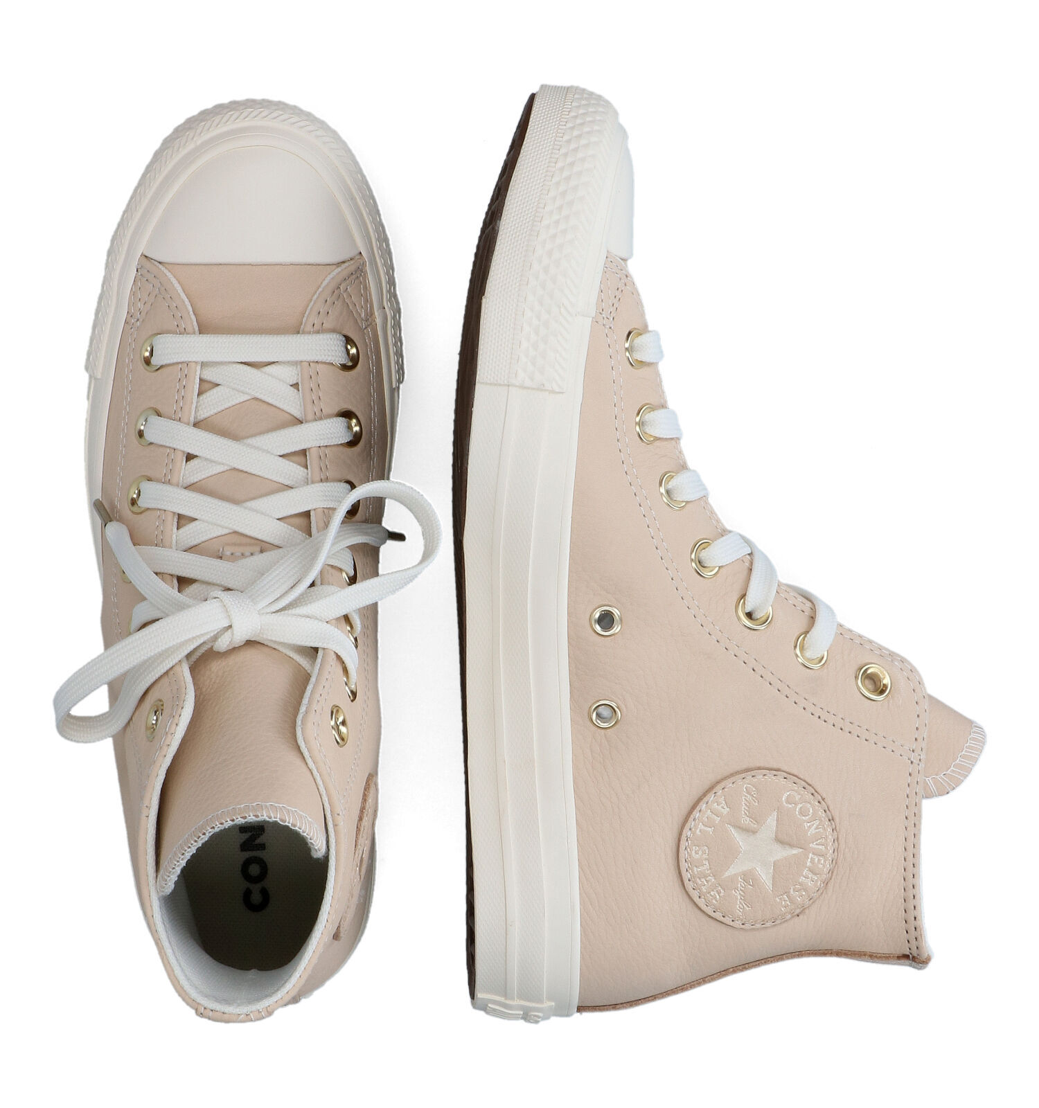 Converse CT All Star Beige Hoge Sneakers Dames Sneakers Online
