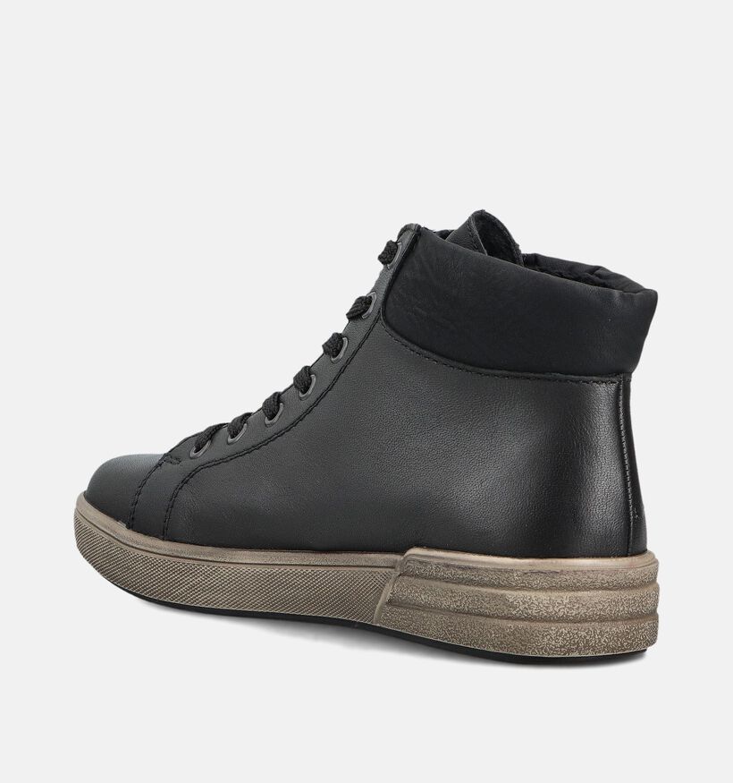 Rieker Zwarte Hoge Sneakers voor dames (360477) - geschikt voor steunzolen