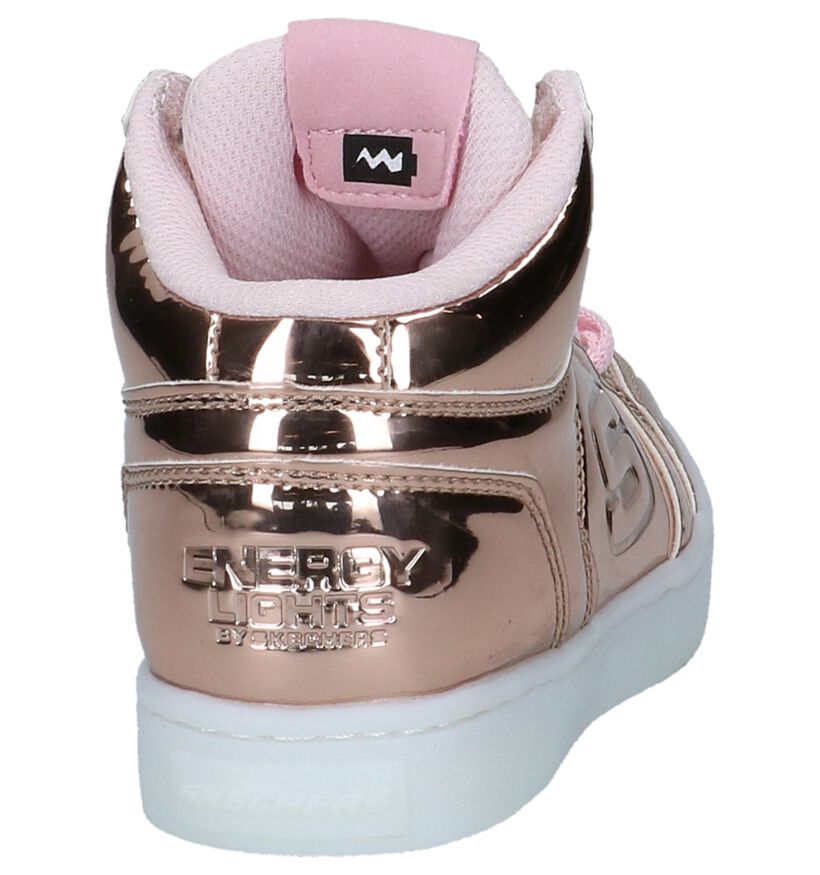 Roze Metallic Hoge Sneakers met Lichtjes Skechers in kunstleer (222865)