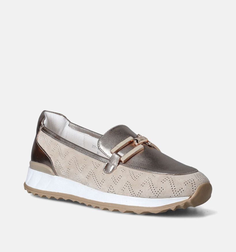 Nathan-Baume Instappers Beige voor dames (356268) - geschikt voor steunzolen