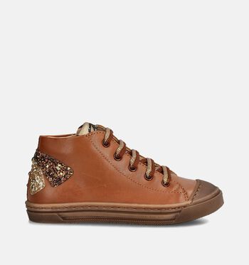 Hoge schoenen cognac