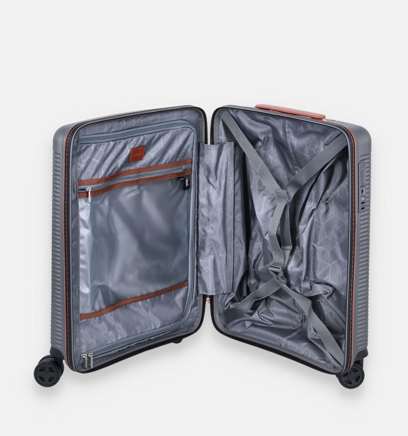 Origin Donkergrijze/Cognac Reiskoffer Handbagage voor dames, heren (376175)
