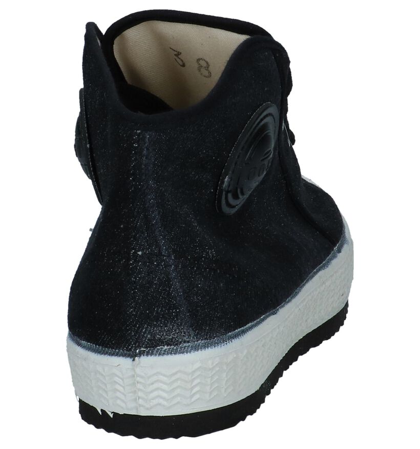 0051 Jeans Zwarte Sneakers in stof (294650)