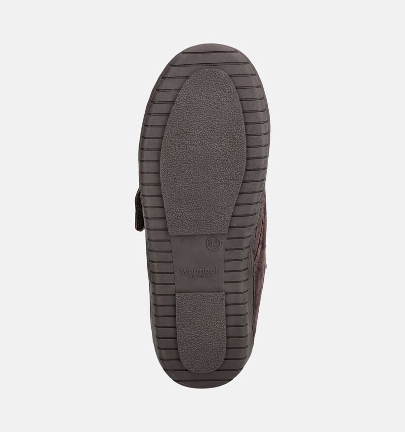 Warmbat Smithon Pantoufles en Marron fonc&eacute; pour hommes (379318)