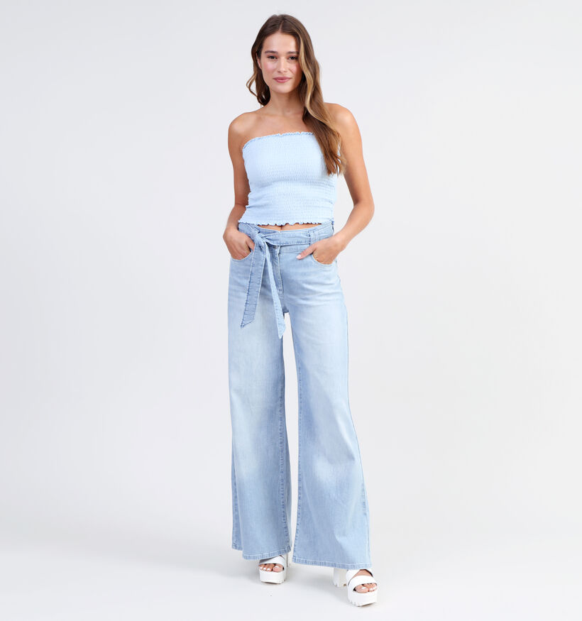 JDY Frulla Blauw Strapless Topje voor dames (327163)