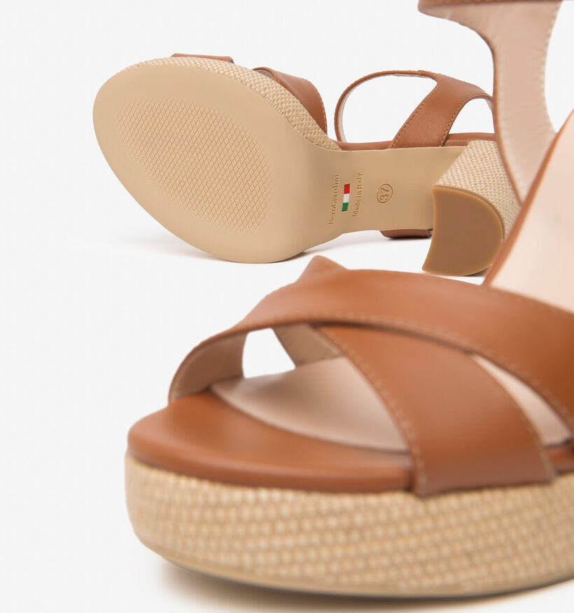 NeroGiardini Cognac Sandalen met Hak voor dames (370701)