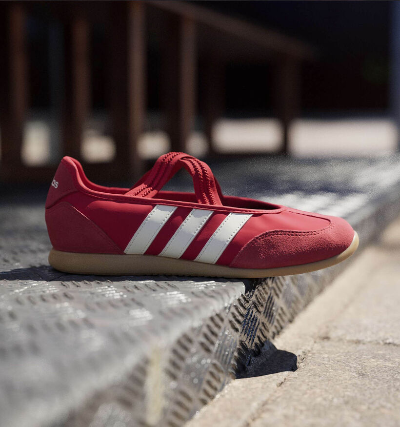 adidas Barreda Mary Jane Ballerines en Rouge pour femmes (372543) - pour semelles orthop&eacute;diques