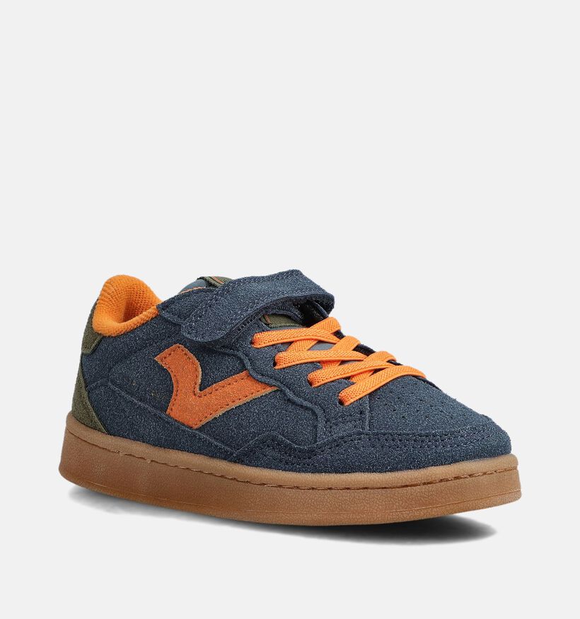 Victoria Smash Chaussures à enfiler en Bleu/Orange pour garçons (363408) - pour semelles orthopédiques