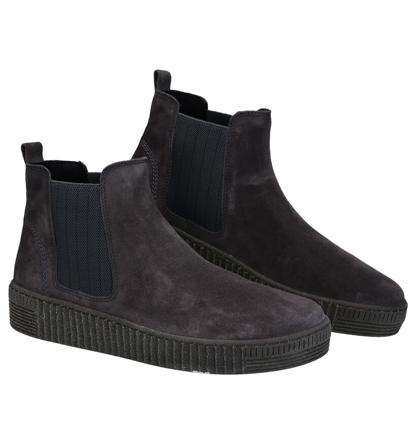 Gabor Best Fitting Bottines en Gris en nubuck (282409)