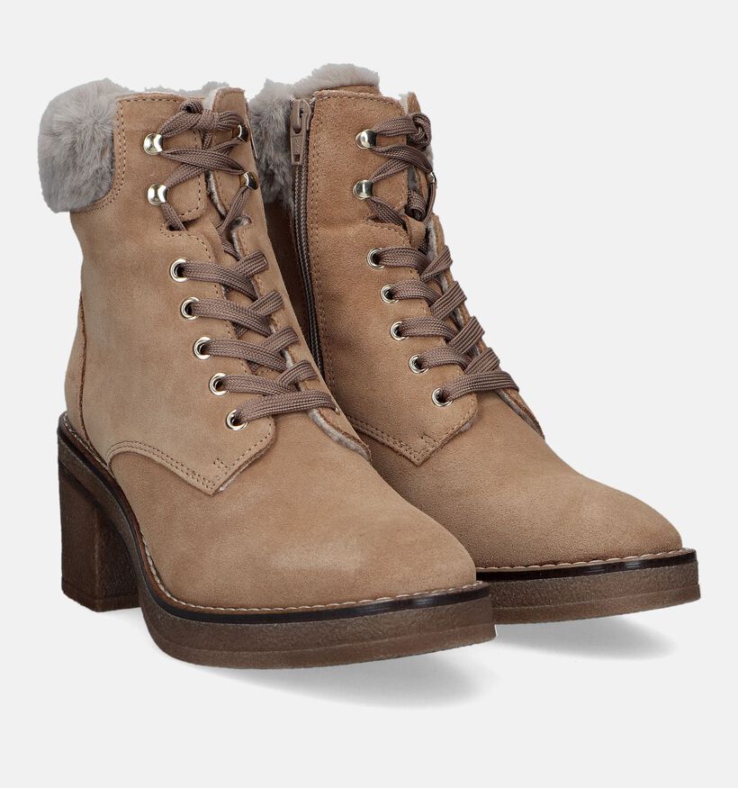 Signatur Bottines avec lacets en Beige pour femmes (329239)