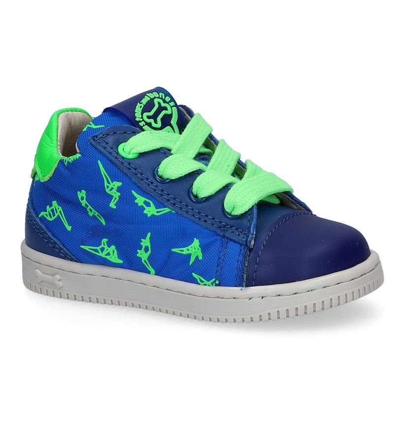 STONES and BONES Nari Blauwe Hoge Schoenen in leer (303467)