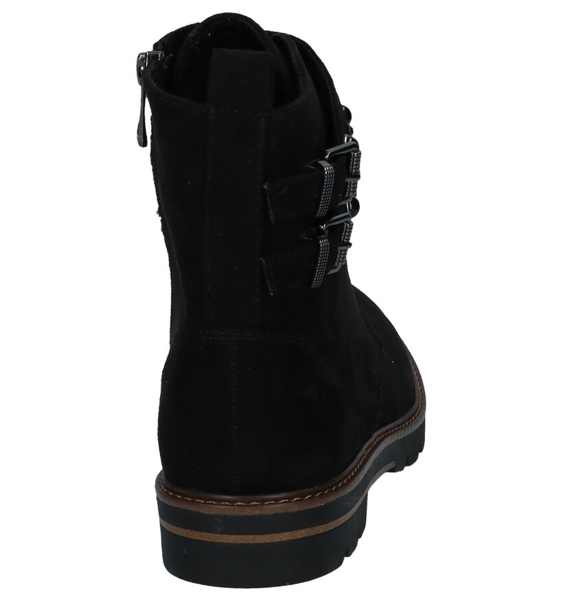 Zwarte Boots met Veters Marco Tozzi in stof (222099)
