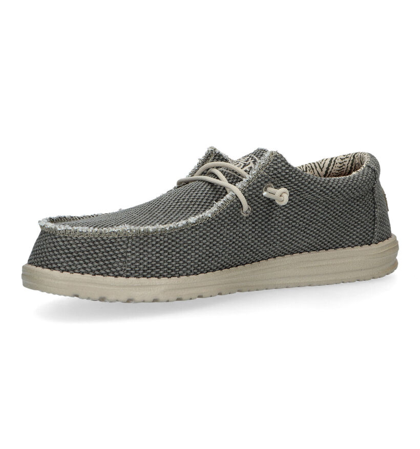 HEYDUDE Wally Braided Kaki Mocassins voor heren (353465) - geschikt voor steunzolen