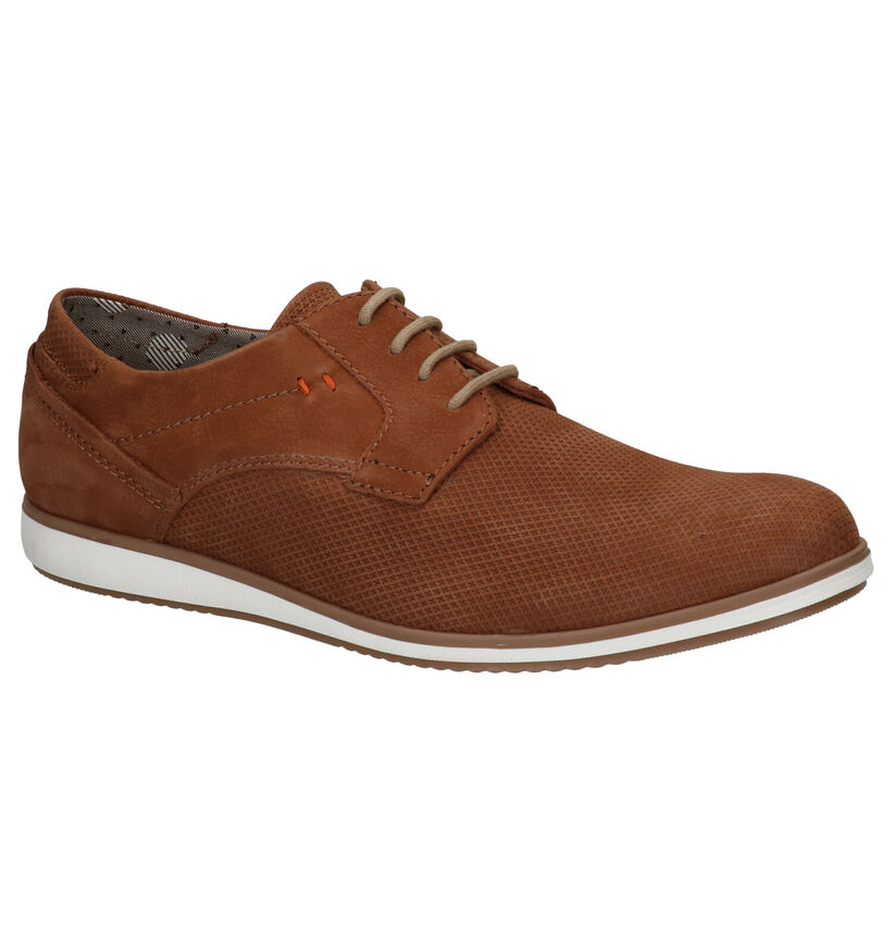 Borgo Sport Blauwe Veterschoenen in nubuck (265949)