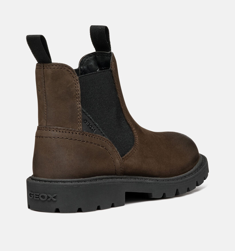 Geox Shaylax Donkerbruine Boots Chelsea voor jongens (376228)