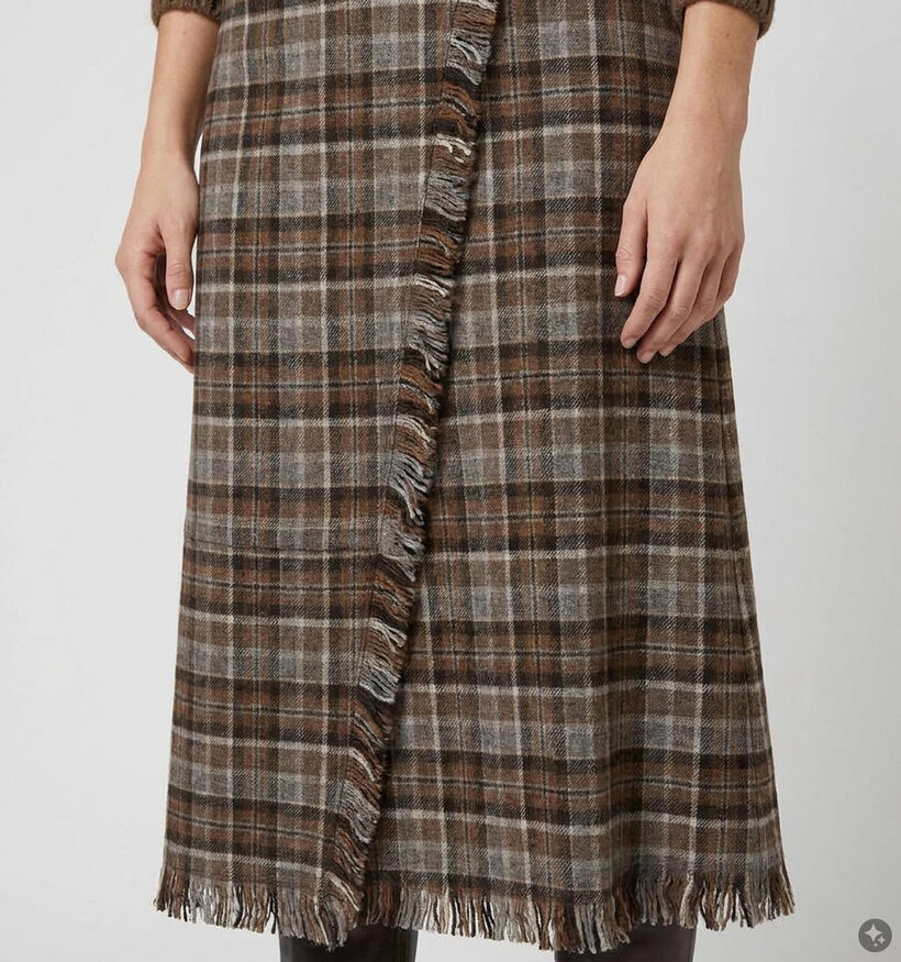 Orfeo Whitney Bruine Geruite Rok voor dames (381653)