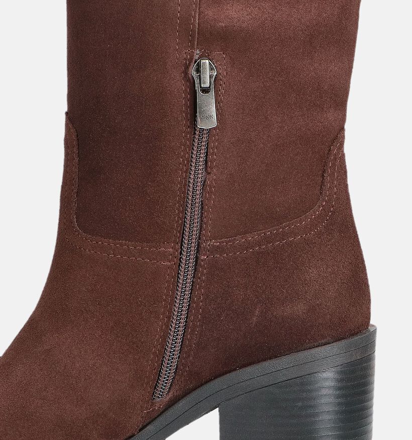 Laurent David Bottes hautes en Brun foncé pour femmes (372472)