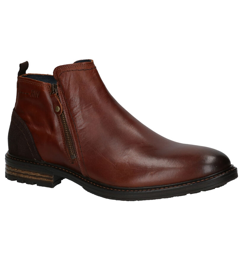 River Woods Relex Cognac Hoge Schoenen in leer (259912)