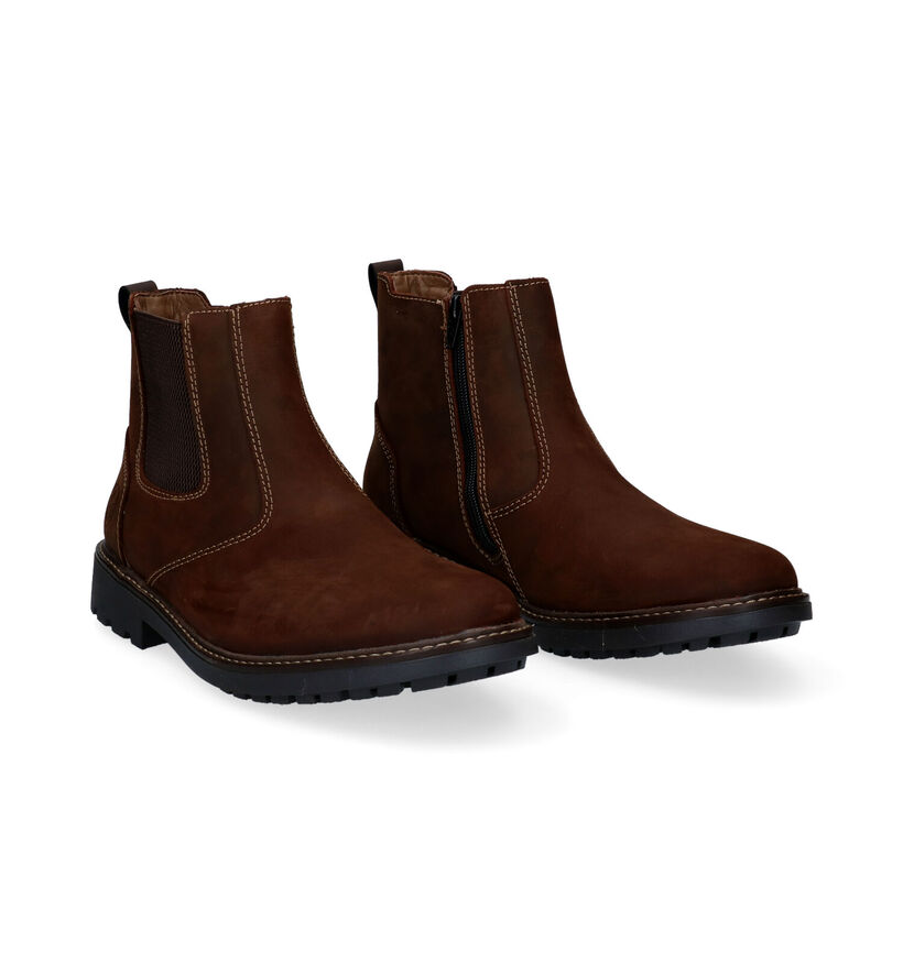 Rieker Boots à fermeture éclair en Marron en cuir (297922)