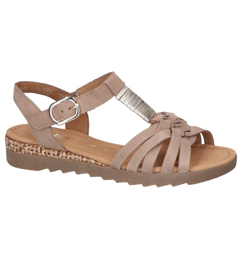 Taupe Sandalen Gabor Comfort in nubuck (245463)