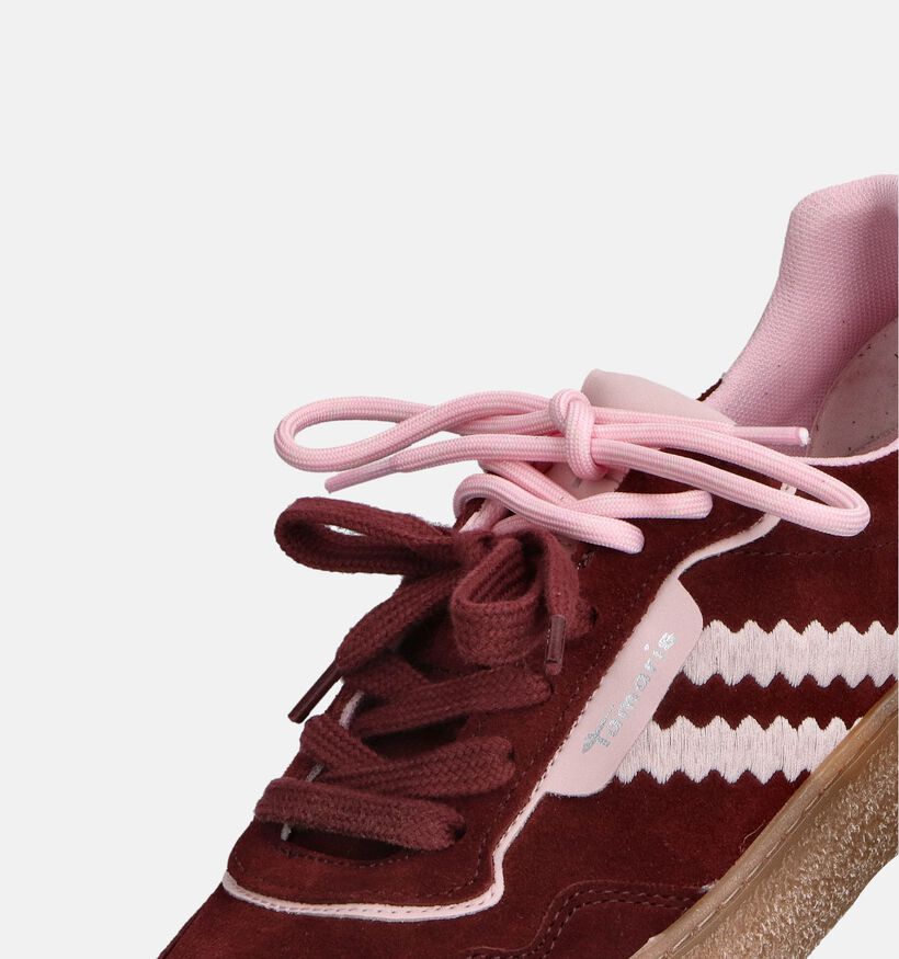 Tamaris Baskets en Bordeaux/Rose pour femmes (365038) - pour semelles orthopédiques
