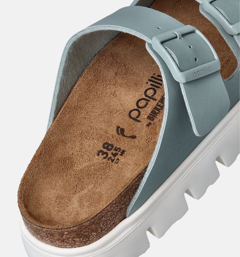Birkenstock Arizona Pap Chunky Nu-pieds en Vert Khaki pour femmes (350874)