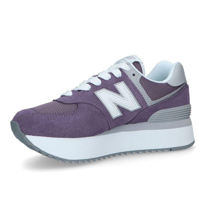 New Balance WL 574 Baskets en Violet pour femmes (327408) - pour semelles orthopédiques