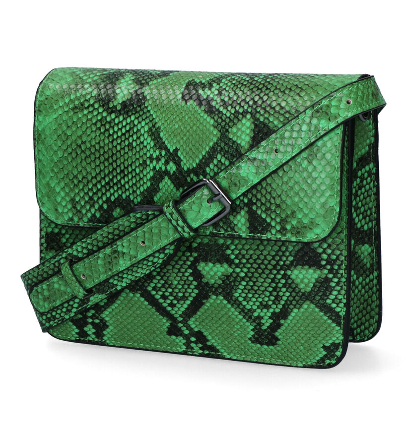 Hvisk Cayman Snake Vegan Sac porté croisé en Vert pour femmes (312288)