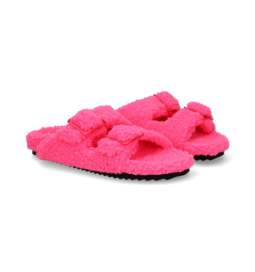 Colors of California Pantoufles ouvertes en Fuchsia pour femmes (300191)