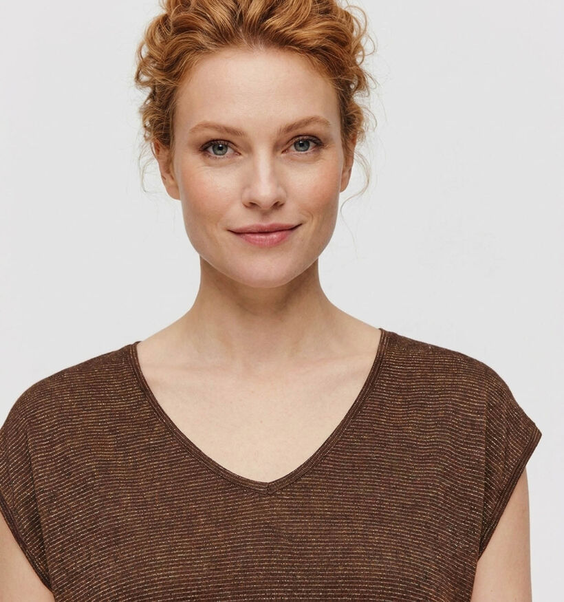 Pieces Billo Donkerbruine T-shirt voor dames (378368)