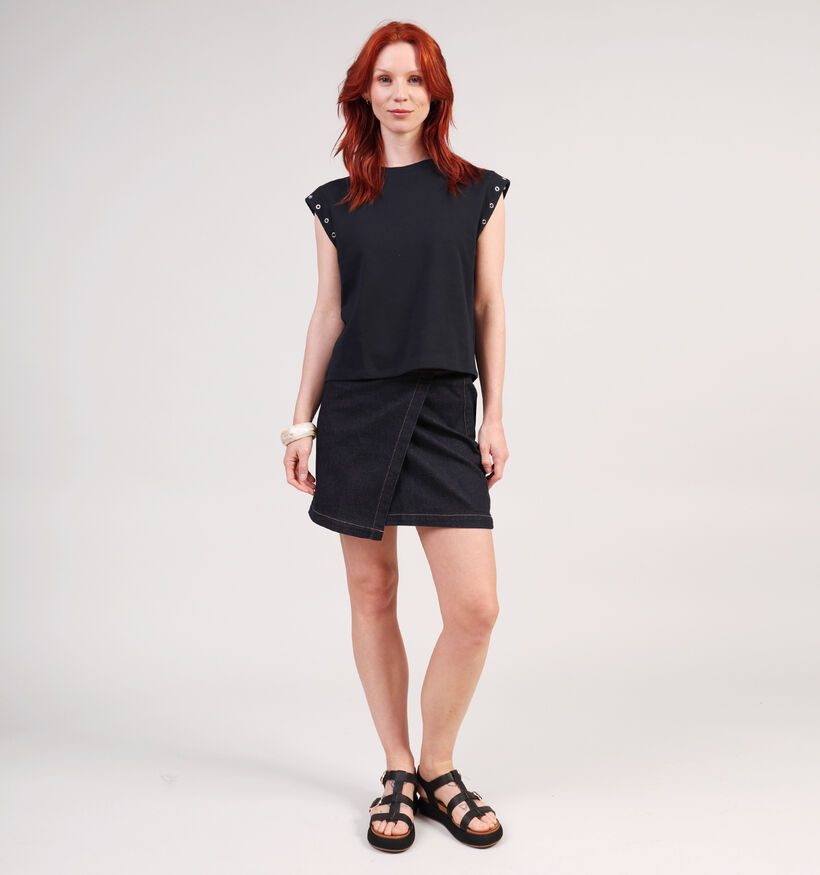 Vila Eyeletti Zwarte Top voor dames (361357)