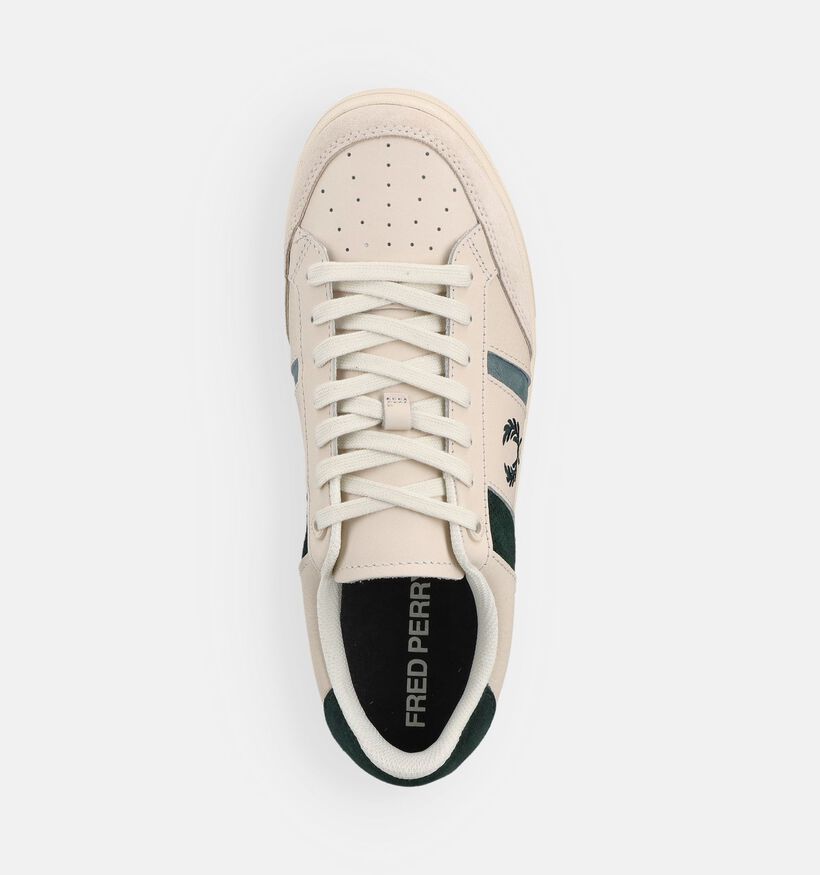 Fred Perry Ecru Veterschoenen voor heren (368923) - geschikt voor steunzolen