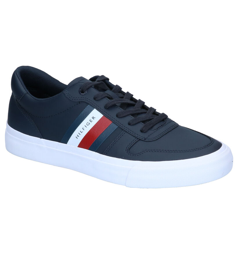 Tommy Hilfiger Core Baskets en Bleu en cuir (293054)