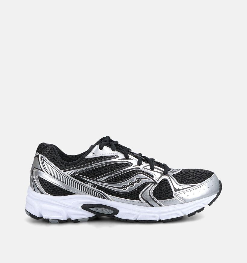 Saucony Ride Millenium Zwarte/Zilveren Hardloopschoenen voor dames (376604) - geschikt voor steunzolen