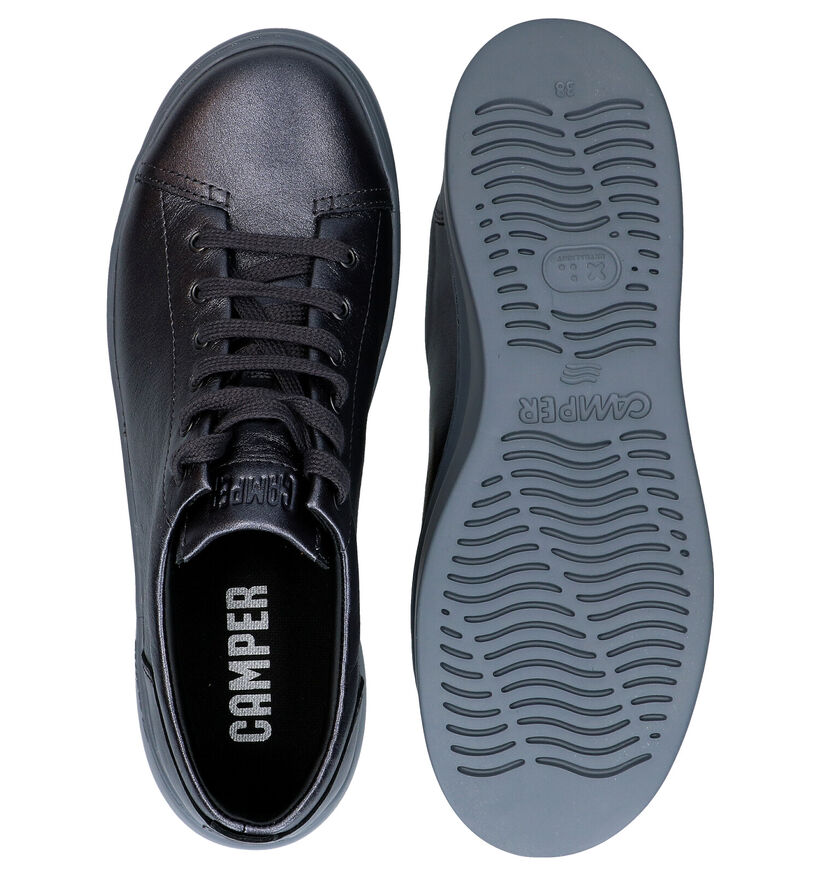 Camper Zilveren Veterschoenen in leer (282822)