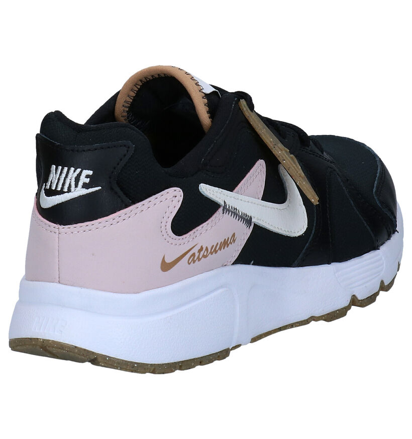 Nike Atsuma Zwarte Sneakers in kunstleer (277469)