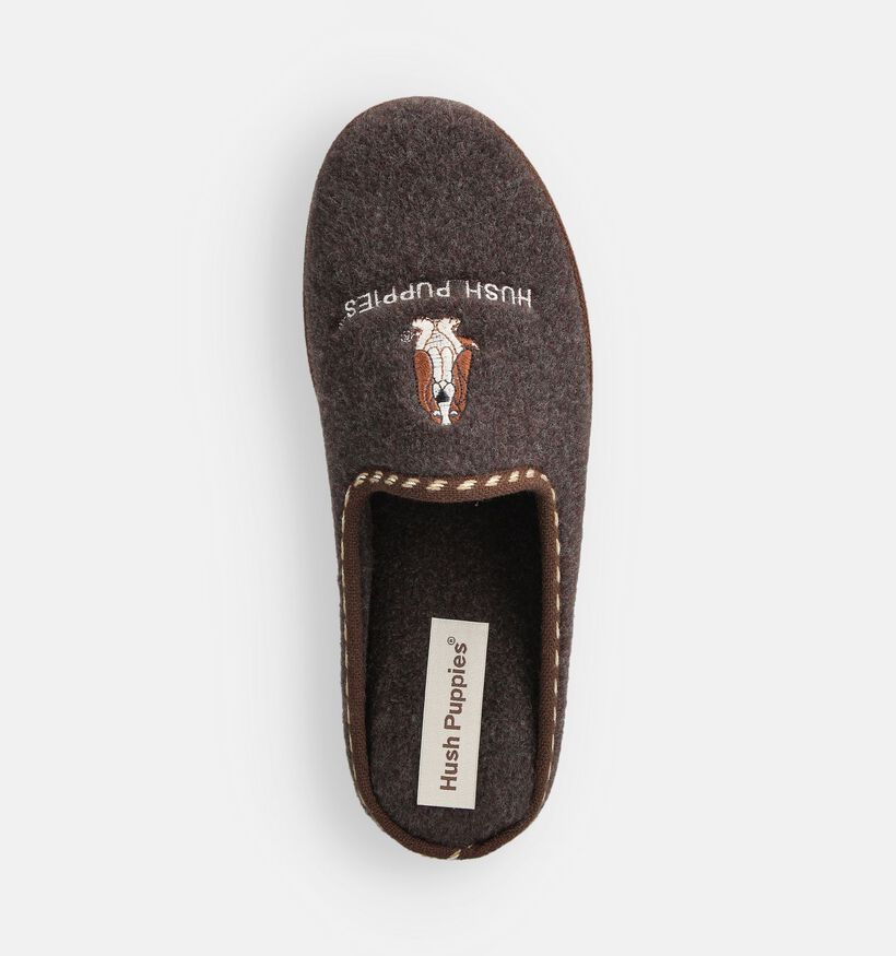 Hush Puppies Deux Pantoufles ouvertes en Brun fonc&eacute; pour hommes (377910)