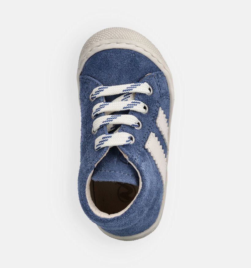 Naturino Macks 3 Suede Donkerblauwe Veterschoenen voor meisjes, jongens (371625) - geschikt voor steunzolen